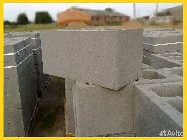 Керамзитобетонный блок полнотелый