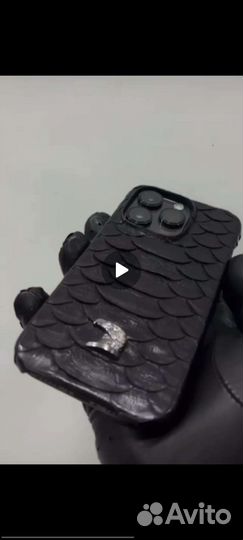 Чехол на iPhone 14 кожаный