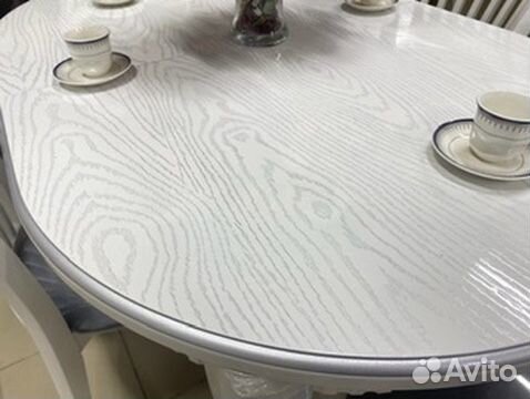 Стол белый со стульями.столы стулья