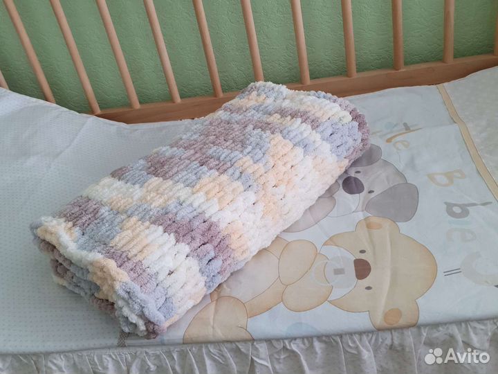 Плед детский вязаный ручная работа