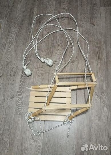 Качели детские подвесные деревянные