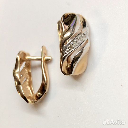Золотые серьги 585 пробы