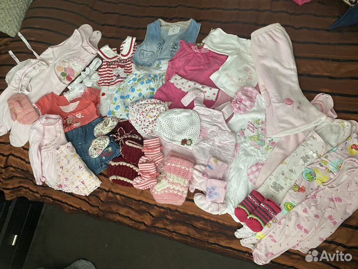 Пакет вещей на девочку 0-6 мес