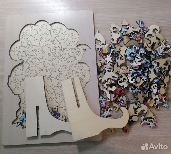 Пазлы деревянные Единорог