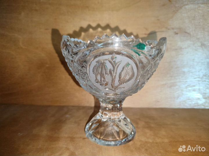 Конфетницы на ножке хрустальные новые СССР
