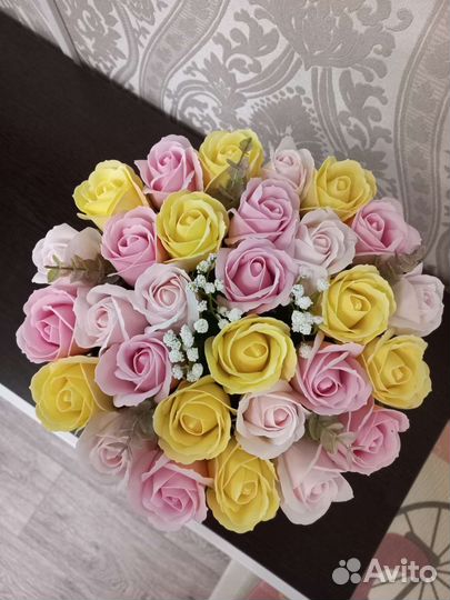 Букет из мыльных роз