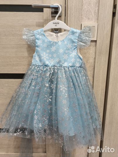 Праздничное Платье для девочки. Снежинка