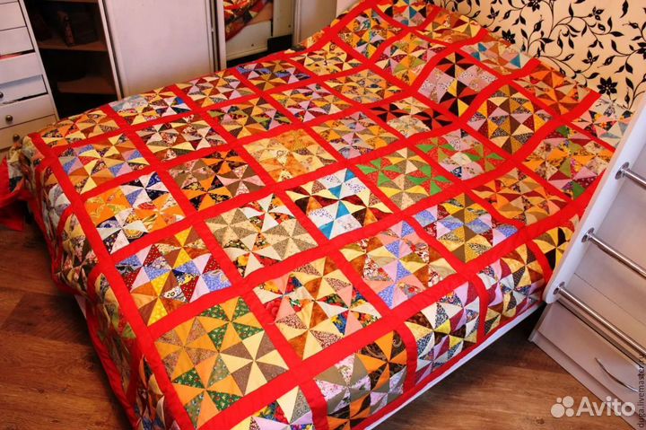 Одеяло в стиле печворк