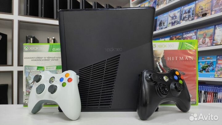 XBox 360 S прошитый + игры