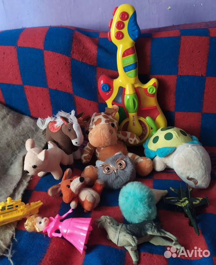 Ящик детских игрушек мешком