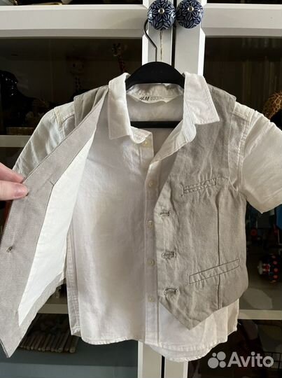 Рубашка с жилеткой zara