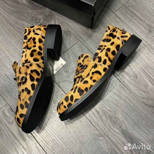 Леопардовые лоферы lime 39