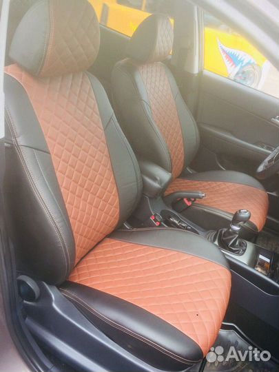 Авточехлы экокожа Ромб на Hyundai i30