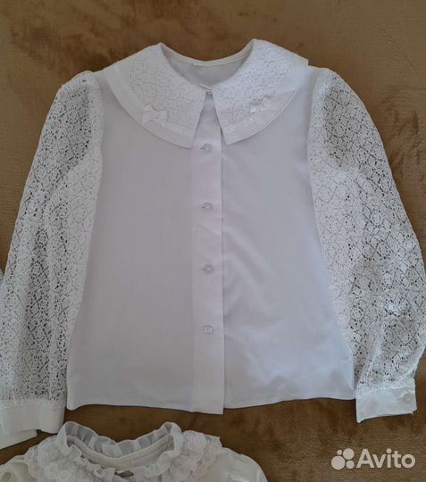 Пакетом белые школьные блузки для девочки 134