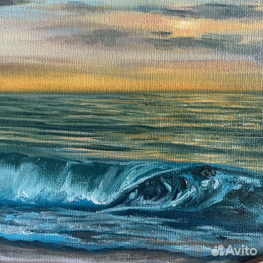 Картина маслом на холсте море