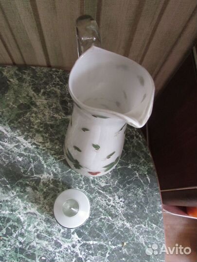 Кувшин цветное стекло СССР