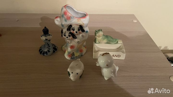 Маленькие фарфоровые статуэтки животные
