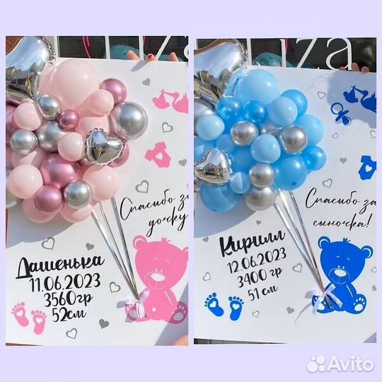 Открытка-постер с шарами