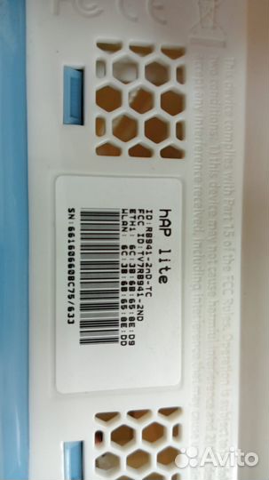 Wi-Fi роутер Mikrotik hAP lite RB941-2nD-TC