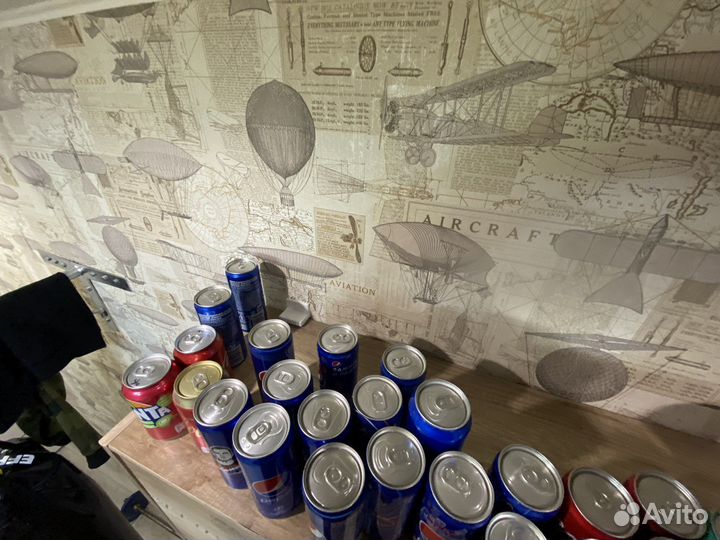 Банки с напитками cola,pеpsi,fanta,DP