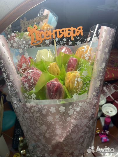 Шоколадные тюльпаны, ромашки к 1 сентября