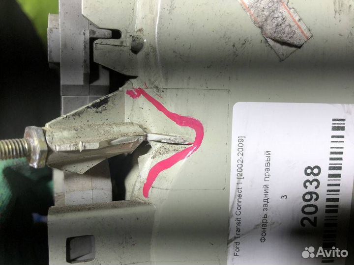 Фонарь задний правый Ford Transit Connect 2002