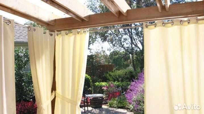 Уличные шторы для беседок и террас. Артикул 003