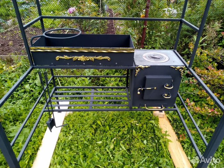 Мангал с печью