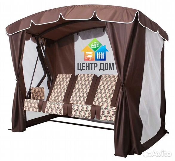 Качели садовые 4х местные