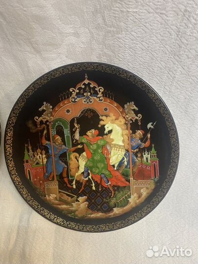Настенные тарелки лфз из серии жар-птица 1989г