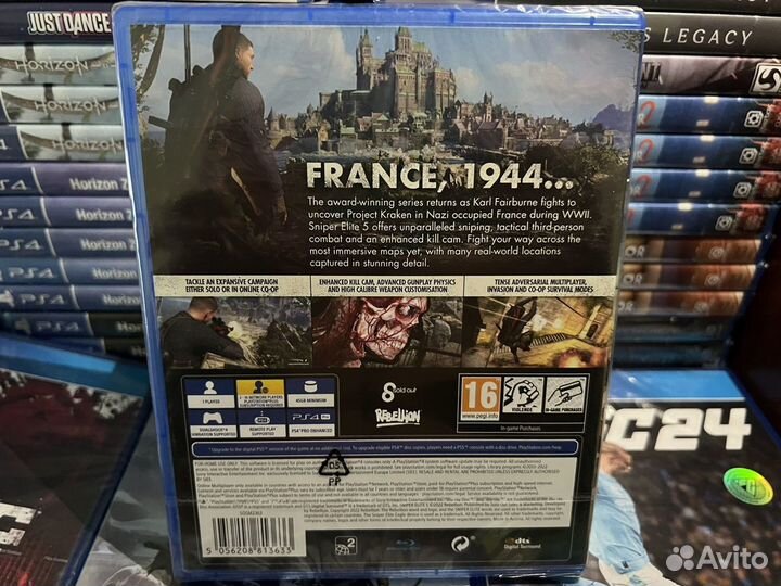 Диск Sniper Elite 5 PS4 / Новый