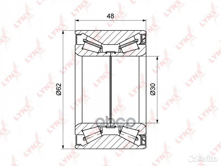 Комплект подшипника ступицы колеса зад WB12