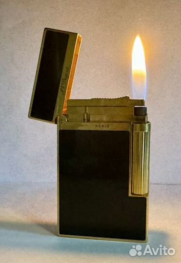 Зажигалка Dupont Ligne 2 Black & Gold
