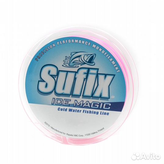Леска зимняя sufix Ice Magic 50 м бело-розовая 0,1