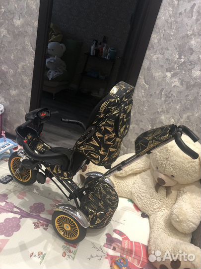 Детский велосипед с ручкой новый