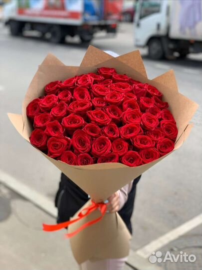 Цветы и букеты розы с бесплатной доставкой 51, 101