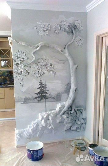 Барельеф скульптура лепка роспись стен