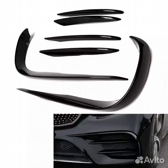 Элероны в бампер Mercedes w213 AMG до рестайлинг