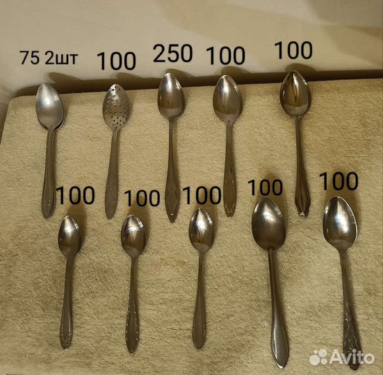 Ложки чайные и столовые, СССР винтаж