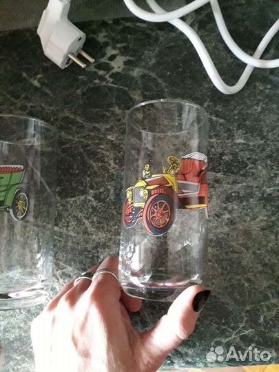 Стаканы СССР с машинками)