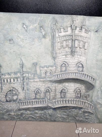 Картина барельеф. Настенное панно (Замок)