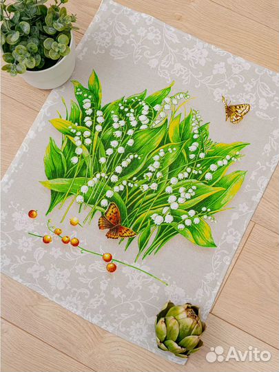 Кухонные полотенца рогожка