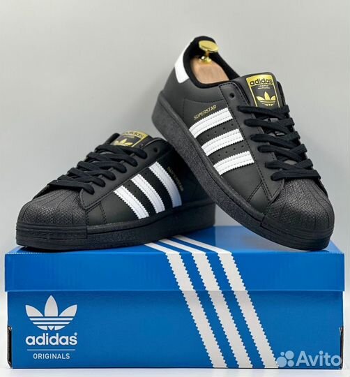 Привлекательные Adidas Superstar Black обувь