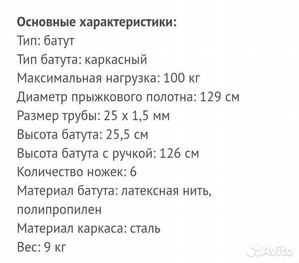 Батут спортивный