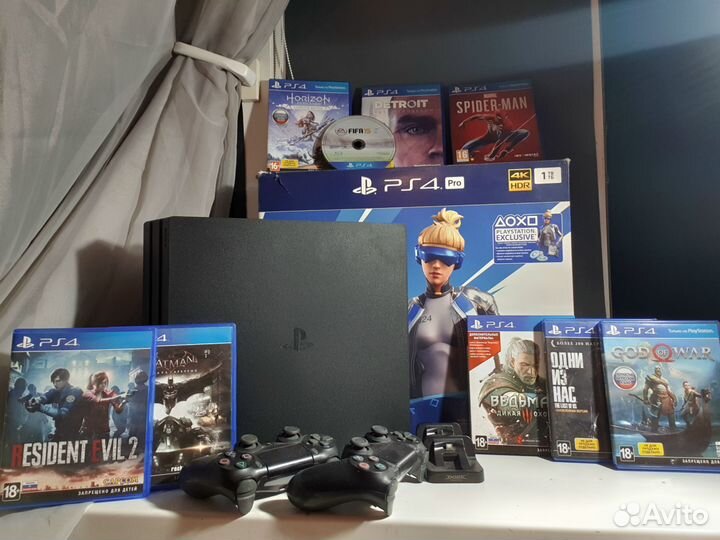 Sony playstation 4 PS4 pro 1tb с играми