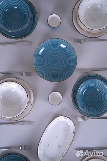 Сервиз. Набор фарфоровой посуды на 6 персон 23 пр