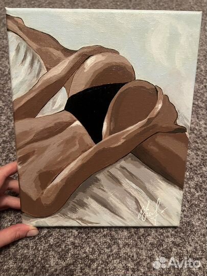 Картина акрил эротика Шпагат