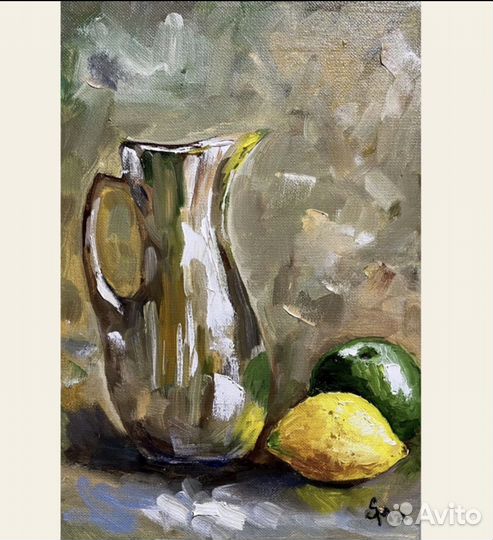 Картина масло/ холст Натюрморт с фруктами