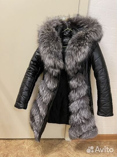 Кожаная куртка с натуральным мехом
