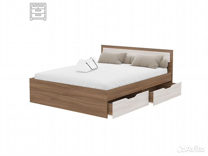 Кровать с выдвижными ящиками 160х200